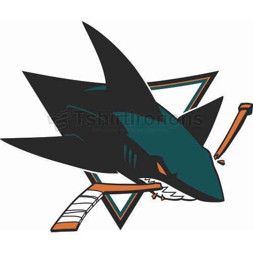 San Jose Sharks T-shirts Iron On Transfers N309